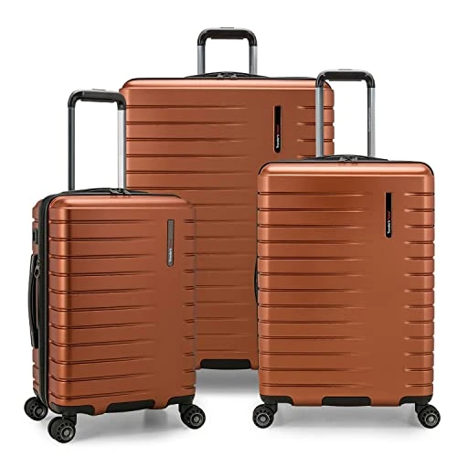 Traveler's Choice Archer Polycarbonate Hardside Spinner Luggage, Orange, 3-Piece Set 3 Traveler's Choice Archer Polycarbonate Hardside Spinner Luggage, Orange, 3-Piece Set
