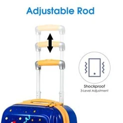 Goplus Kids Luggage Set, 12" & 18" Kids Carry On Luggage Set, Multi-directional Wheels Suitcase, Large Capacity Rolling Trolley Suitcase, Gift For Boys And Girls Toddlers Children Travel (Universe) -Luggage Factory Store 41zCF8XIK1L