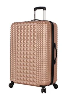 Steve Madden Luggage Set 3 Piece - Lightweight Hardside Suitcase Set - Includes 20 Inch Carry On, 24In/28In Checked Bag With 8-Wheel Rolling Spinner (Rose Gold, One Size) -Luggage Factory Store 41zME2 f53L
