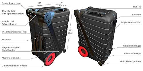 G Ro Travel "The Six" Push Forward 22 Inch Carry On Luggage With Spinner Wheels Hardside Suitcase 10 G Ro Travel "The Six" Push Forward 22 Inch Carry On Luggage With Spinner Wheels Hardside Suitcase - Image 8