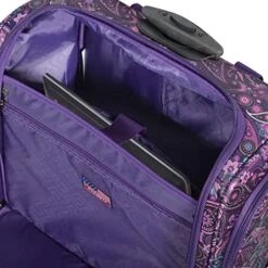 Olympia Under The Seat Carry-on, Purple Paisley -Luggage Factory Store 5107apqAB2L