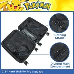 Ful Pokemon Pikachu 21 Inch Rolling Luggage, Hardshell Carry On Suitcase With Wheels, Multicolor (FBML0001-998) -Luggage Factory Store 511l 6RGtaL