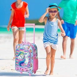 Kids Suitcase, Rolling Luggage With Wheels For Girls - Unicorn 12 Kids Suitcase, Rolling Luggage With Wheels For Girls - Unicorn -Luggage Factory Store 5127yn9Ns2S