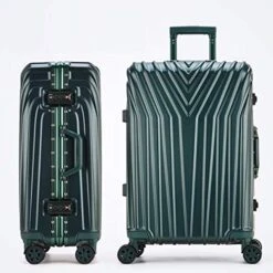 New Aluminum Frame Rolling Luggage Women Travel Bag Trolley Suitcase Carry On Luggage,Green,26 -Luggage Factory Store 512tT9nUzqL b9a7b7c6 eec6 4af5 b972 d16d0d33ff94