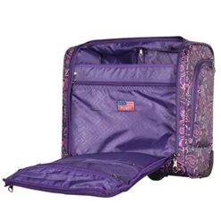 Olympia Under The Seat Carry-on, Purple Paisley -Luggage Factory Store 513Xzl VSSL