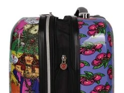 Betsey Johnson 30 Inch Checked Luggage Collection - Expandable Scratch Resistant (ABS + PC) Hardside Suitcase - Designer Lightweight Bag With 8-Rolling Spinner Wheels (Girls Print) -Luggage Factory Store 514rmMz5HUL