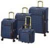 London Fog Brentwood II 4 Piece Set (with Under The Seat Bag), Blue Window Pane -Luggage Factory Store 515gGiB JmL