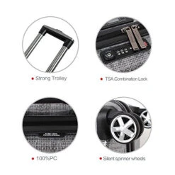 Carry On Luggage With Spinner Wheels And Integrated Weight Scale Built In TSA Lock Hard Shell Lightweight PC 20 Inch Rolling Travel Suitcase Small Cabin -Luggage Factory Store 515iuQwZfyL