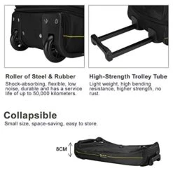 OIWAS Small Rolling Duffle Bag With Wheels Travel 22 Inch Carry On Luggage Tote Suitcase Unisex-Adult Short Term Trips Expandable 45L To 55L Women Men Black 13 OIWAS Small Rolling Duffle Bag With Wheels Travel 22 Inch Carry On Luggage Tote Suitcase Unisex-Adult Short Term Trips Expandable 45L To 55L Women Men Black -Luggage Factory Store 515tNA3zdSL