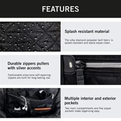 Kenneth Cole Reaction Diamond Tower Luggage Collection Lightweight Hardside Expandable 8-Wheel Spinner Travel Suitcase, Black, 2pc Bundle (Carry On+Backpack) -Luggage Factory Store 5173Shz86gL