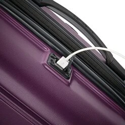 Samsonite Omni 2 Hardside Expandable Luggage With Spinner Wheels, Purple, Carry-On 20-Inch -Luggage Factory Store 517GljxMMRL