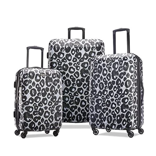 American Tourister Moonlight Hardside Expandable Luggage With Spinner Wheels, Leopard Black, 3-Piece Set (21/24/28) 3 American Tourister Moonlight Hardside Expandable Luggage With Spinner Wheels, Leopard Black, 3-Piece Set (21/24/28)