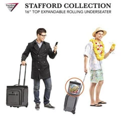 Travelers Club Luggage 16" Top Expandable Rolling Underseater W/USB Port, Dark Gray Suitcase, 27 Travelers Club Luggage 16" Top Expandable Rolling Underseater W/USB Port, Dark Gray Suitcase, -Luggage Factory Store 5180yPgM4AL
