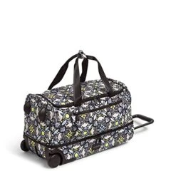 Vera Bradley Women's Recycled Lighten Up Reactive Foldable Rolling Duffle Luggage, Plaza Medallion, One Size -Luggage Factory Store 51Azh9Pu4vS