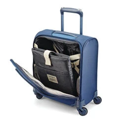 Samsonite Flexis Underseat Carry On Luggage With Spinner Wheels, Carbon Blue -Luggage Factory Store 51BlFCxMV3L