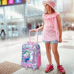 Kids Suitcase, Rolling Luggage With Wheels For Girls - Unicorn 16 Kids Suitcase, Rolling Luggage With Wheels For Girls - Unicorn -Luggage Factory Store 51CTTzIVjcS
