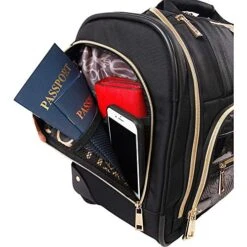 BEBE Women's Evans Wheeled Under The Seat Carry On Bag, Black Croc -Luggage Factory Store 51CoxwMIaOL