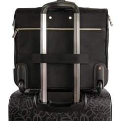 BEBE Women's Evans Wheeled Under The Seat Carry On Bag, Black Croc -Luggage Factory Store 51F9YRkSQ1L