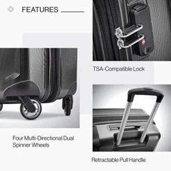 Samsonite Winfield 3 DLX Hardside Expandable Luggage With Spinners, Graphite Grey, 2-Piece Set (20/25) -Luggage Factory Store 51Fc4b7 kDL