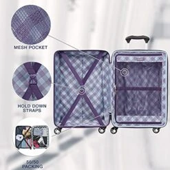 Travelpro Maxlite 5-Hardside 2 Piece Set With Spinner Wheels, Imperial Purple, (21/25) -Luggage Factory Store 51GS4vP0a4S