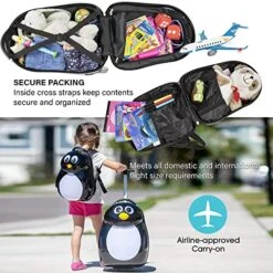 Kiddietotes Kids Carry-on Upright Luggage Suitcase And Backpack Set - Smooth Rolling Wheels - Penguin 16 Kiddietotes Kids Carry-on Upright Luggage Suitcase And Backpack Set - Smooth Rolling Wheels - Penguin -Luggage Factory Store 51Iv0pLNY1L