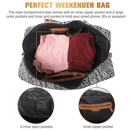 Oflamn Weekender Bag For Women Carry-On Luggage Bohemian style Duffle Bag Overnight Bags 3-4 Day' Travel Bags With Separated Shoes Compartment 8 Oflamn Weekender Bag For Women Carry-On Luggage Bohemian style Duffle Bag Overnight Bags 3-4 Day' Travel Bags With Separated Shoes Compartment - Image 6