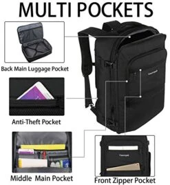 Travel Backpack, 40L Flight Approved Carry On Backpack For Men & Women, Vancropak Expandable Large Luggage Backpack Daypack Water Resistant Lightweight Business Weekender Bag, Black 12 Travel Backpack, 40L Flight Approved Carry On Backpack For Men & Women, Vancropak Expandable Large Luggage Backpack Daypack Water Resistant Lightweight Business Weekender Bag, Black -Luggage Factory Store 51OCiRUlEYL