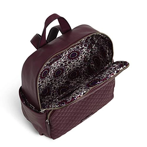 Vera Bradley Leather Carryall Backpack, Mulled Wine 4 Vera Bradley Leather Carryall Backpack, Mulled Wine - Image 2