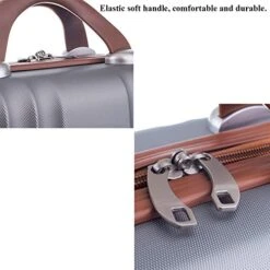 Exttlliy Mini Hard Shell Hard Travel Luggage Cosmetic Case, Small Portable Carrying Case Suitcase For Makeup (Rose Gold) -Luggage Factory Store 51Q8PdSvZ1L