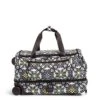 Vera Bradley Women's Recycled Lighten Up Reactive Foldable Rolling Duffle Luggage, Plaza Medallion, One Size -Luggage Factory Store 51QAp5Ml1ZS
