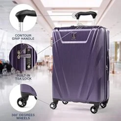 Travelpro Maxlite 5-Hardside 2 Piece Set With Spinner Wheels, Imperial Purple, (21/25) -Luggage Factory Store 51QCcmKL4XS