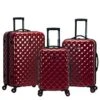 Rockland Quilt Hardside Expandable Spinner Wheel Luggage Set, Red, 3-Piece (20/24/28)