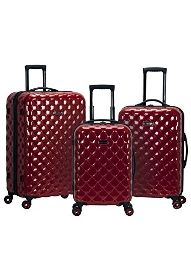 Rockland Quilt Hardside Expandable Spinner Wheel Luggage Set, Red, 3-Piece (20/24/28) 3 Rockland Quilt Hardside Expandable Spinner Wheel Luggage Set, Red, 3-Piece (20/24/28)