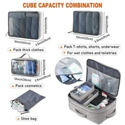 LOVEVOOK Carry On Backpack, 40L Travel Backpack For Women Men Airline Approved, Expandable Large Suitcase Backpacks With 4 Packing Cubes, Aer Travel Pack 3, Water Resistant Weekender Bag -Luggage Factory Store 51TRuHhakFL