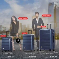 Verdi Luggage Set 3 Piece - Lightweight With USB Port Hardside Carry On Suitcase - Includes Expandable 20 Inch Carry On, 24In/TSA-Approved Lock 28In Checked Bag With 8-Wheel Rolling Spinner -Luggage Factory Store 51Ui8s3IjyL