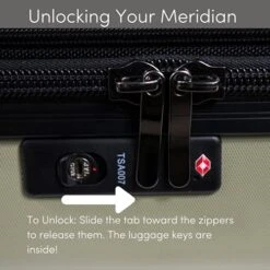 Sherpani Meridian, 22 Inch Travel Hardside Luggage, Durable Hardshell Luggage, Expandable Suitcases With Wheels, Rolling Luggage Carry On, Lightweight Carry On Luggage With Spinner Wheels (Black) -Luggage Factory Store 51VkjaEFTRL