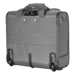 Olympia Lansing Heavy Duty Rip Stop Nylon Wheeled Carry On Suitcase For Under The Seat Airplane Travel With Divider And Dual Side Zip Pockets, Gray -Luggage Factory Store 51WSy2poptL