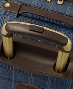 London Fog Brentwood II 4 Piece Set (with Under The Seat Bag), Blue Window Pane -Luggage Factory Store 51YvVCeiFWL