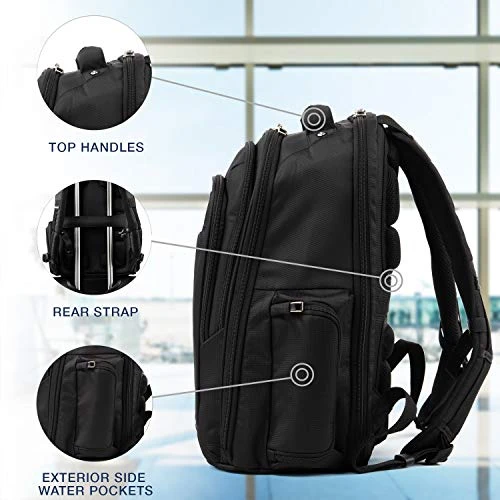 Travelpro Luggage Maxlite 5 17.5" Lightweight Under Seat Laptop Backpack, Black, One Size 5 Travelpro Luggage Maxlite 5 17.5" Lightweight Under Seat Laptop Backpack, Black, One Size - Image 3