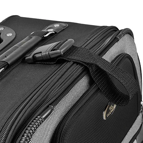 U.S. Traveler New Yorker Lightweight Softside Expandable Travel Rolling Luggage Set, Black/Grey, 4-Piece (15/21/25/29) 7 U.S. Traveler New Yorker Lightweight Softside Expandable Travel Rolling Luggage Set, Black/Grey, 4-Piece (15/21/25/29) - Image 5