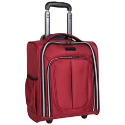 Kenneth Cole Reaction Lincoln Square 16" 1680d Polyester 2-Wheel Underseater Carry-on, Red -Luggage Factory Store 51 2BN9CC058L