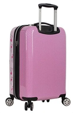 Betsey Johnson Designer 20 Inch Carry On - Expandable (ABS + PC) Hardside Luggage - Lightweight Durable Suitcase With 8-Rolling Spinner Wheels For Women (20in, Flamingo Strut) -Luggage Factory Store 51 9qygm73L