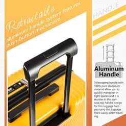 Coolife Luggage 3 Piece Sets PC+ABS Spinner Suitcase Carry On Fashion (Dark Green, One_Size) -Luggage Factory Store 51 jGicfywL