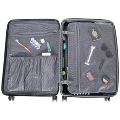 Kenneth Cole Reaction Women's Madison Square Hardside Chevron Expandable Luggage, Emerald, 2-Piece Set (20" & 28") 21 Kenneth Cole Reaction Women's Madison Square Hardside Chevron Expandable Luggage, Emerald, 2-Piece Set (20" & 28") -Luggage Factory Store 51fklbEa7kL