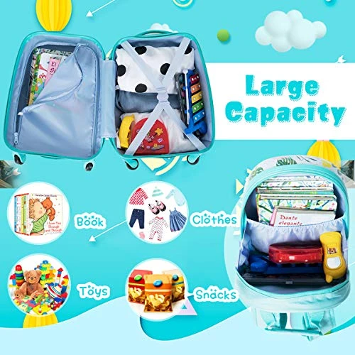 HONEY JOY 2 Pcs Kids Carry On Luggage 10 HONEY JOY 2 Pcs Kids Carry On Luggage - Image 8