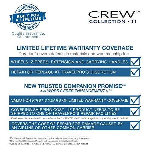 Travelpro Luggage Crew 11 16" Carry-On Rolling Tote Suitcase, Black 6 Travelpro Luggage Crew 11 16" Carry-On Rolling Tote Suitcase, Black - Image 4