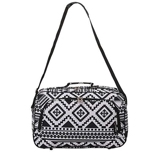 16 Inch Carry On Hand Luggage Flight Duffle Bag, 2nd Bag Or Underseat, 19L (Black Aztec) 4 16 Inch Carry On Hand Luggage Flight Duffle Bag, 2nd Bag Or Underseat, 19L (Black Aztec) - Image 2