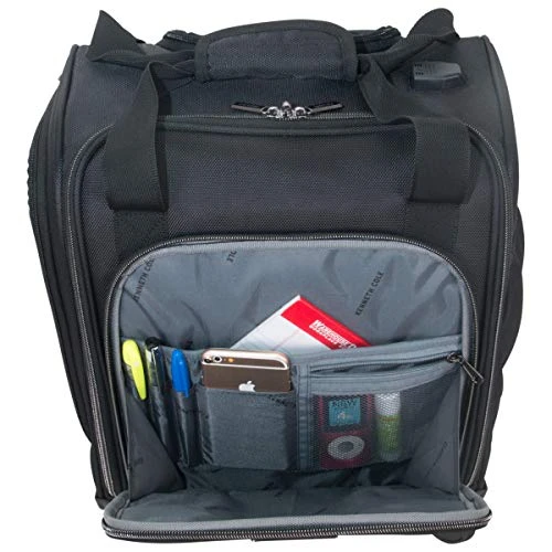 Kenneth Cole Reaction 18" Lightweight Multi-Pocket Anti-Theft RFID 14.1" Laptop & Tablet Underseater Carry-On With USB Charging Port, Black 4 Kenneth Cole Reaction 18" Lightweight Multi-Pocket Anti-Theft RFID 14.1" Laptop & Tablet Underseater Carry-On With USB Charging Port, Black - Image 2
