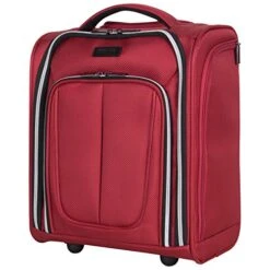 Kenneth Cole Reaction Lincoln Square 16" 1680d Polyester 2-Wheel Underseater Carry-on, Red -Luggage Factory Store 51ijd38j08L