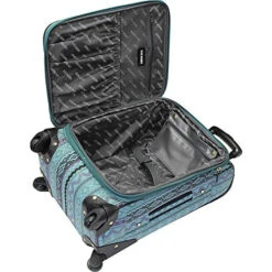 Steve Madden Designer 20 Inch Luggage Collection - Lightweight Softside Expandable Suitcase For Men & Women - Durable Carry On Bag With 4-Rolling Spinner Wheels (Legends Turquoise) -Luggage Factory Store 51kkqKyzt L
